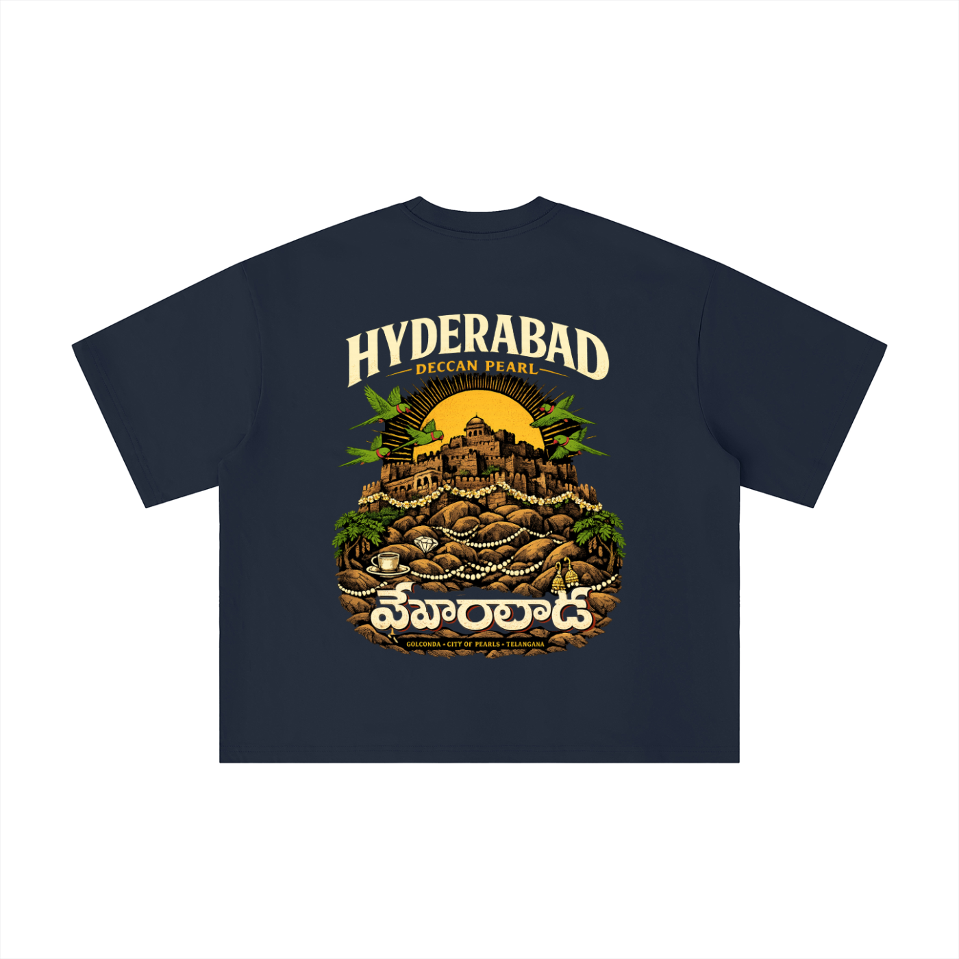 Hyderabad Deccan Pearl Boxy Oversized Tee