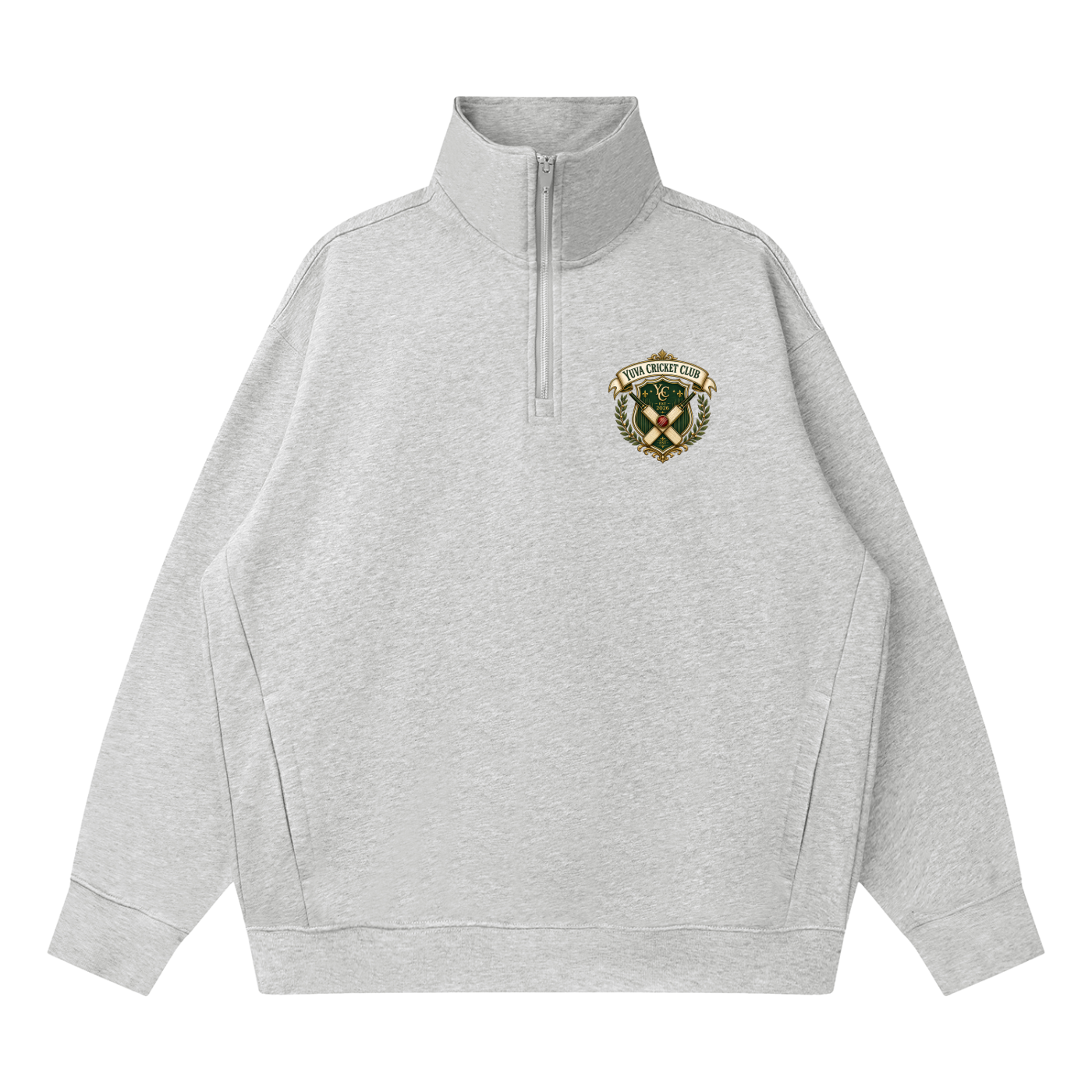 The Badge Quarter-Zip Drop Shoulder Sweatshirt