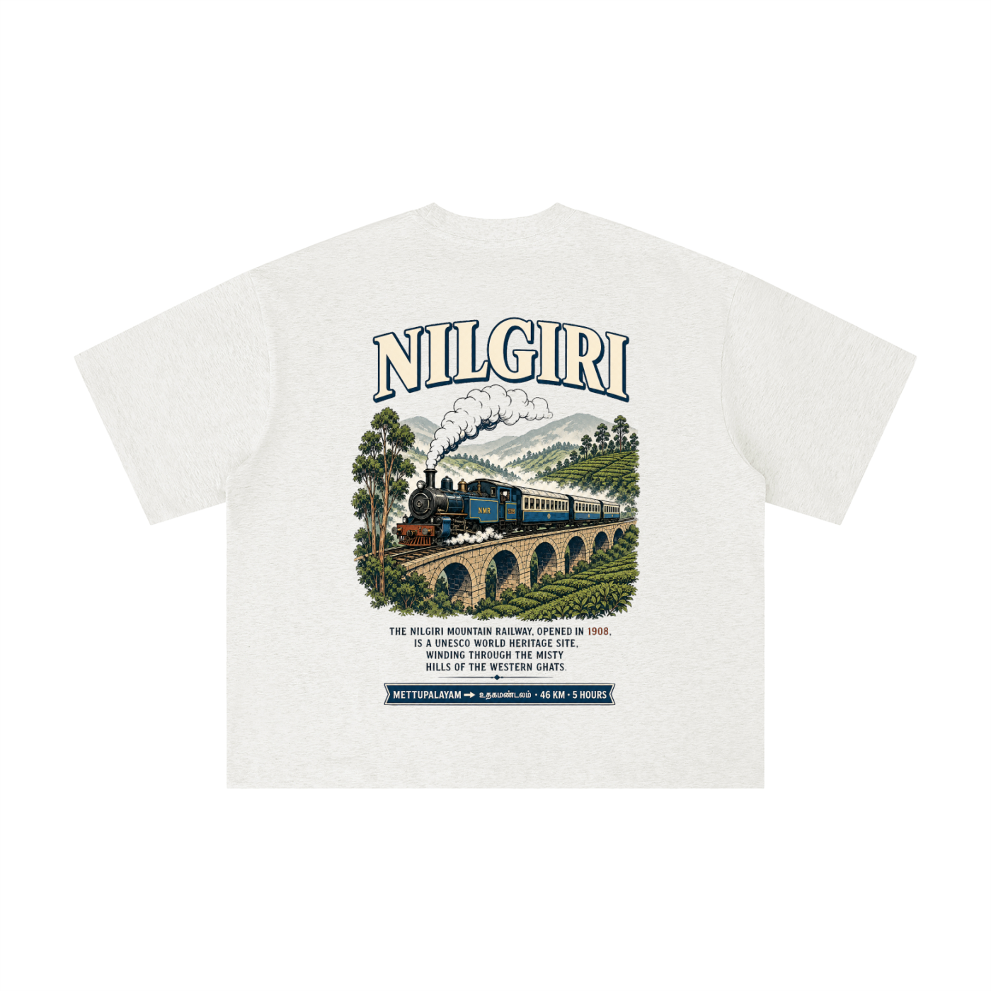 Blue Mountain Line Boxy Oversized Tee