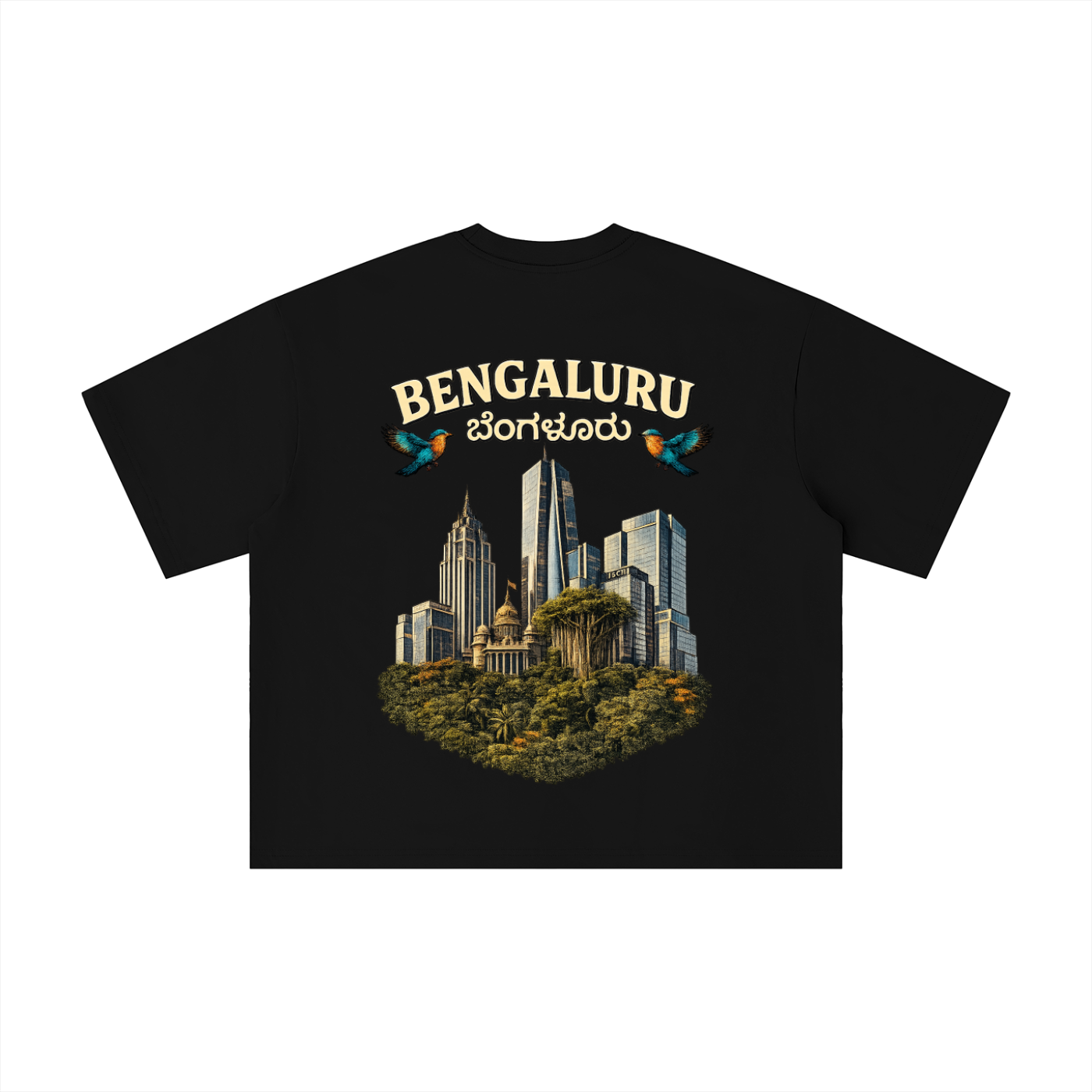 Bengaluru Skyline Boxy Oversized Tee