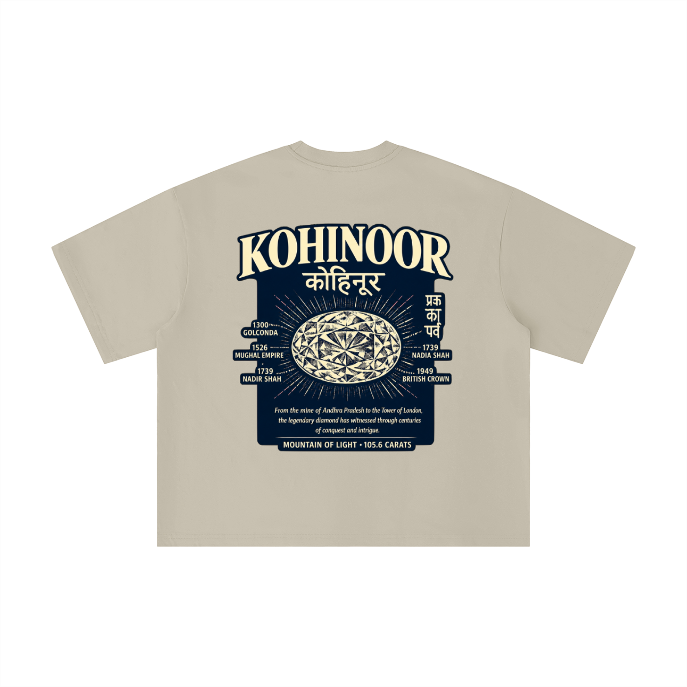 KOHINOOR - Mountain of Light Boxy Oversized Tee