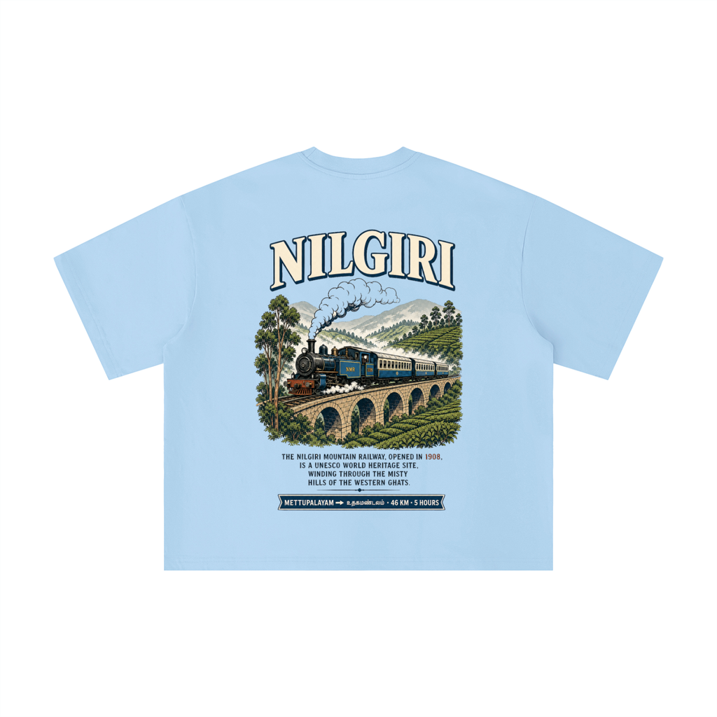Blue Mountain Line Boxy Oversized Tee