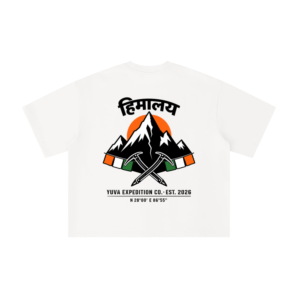 Himalaya Crest - Yuva Expedition Co Boxy Oversized Tee