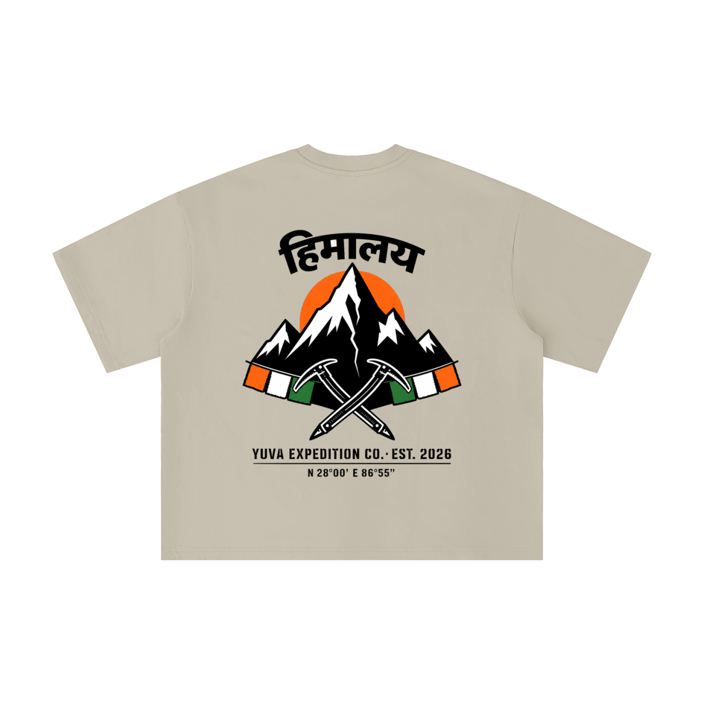 Himalaya Crest - Yuva Expedition Co Boxy Oversized Tee