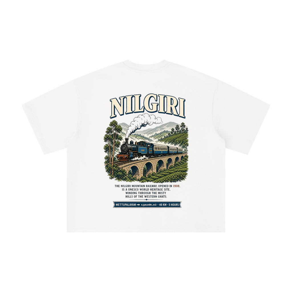 Blue Mountain Line Boxy Oversized Tee
