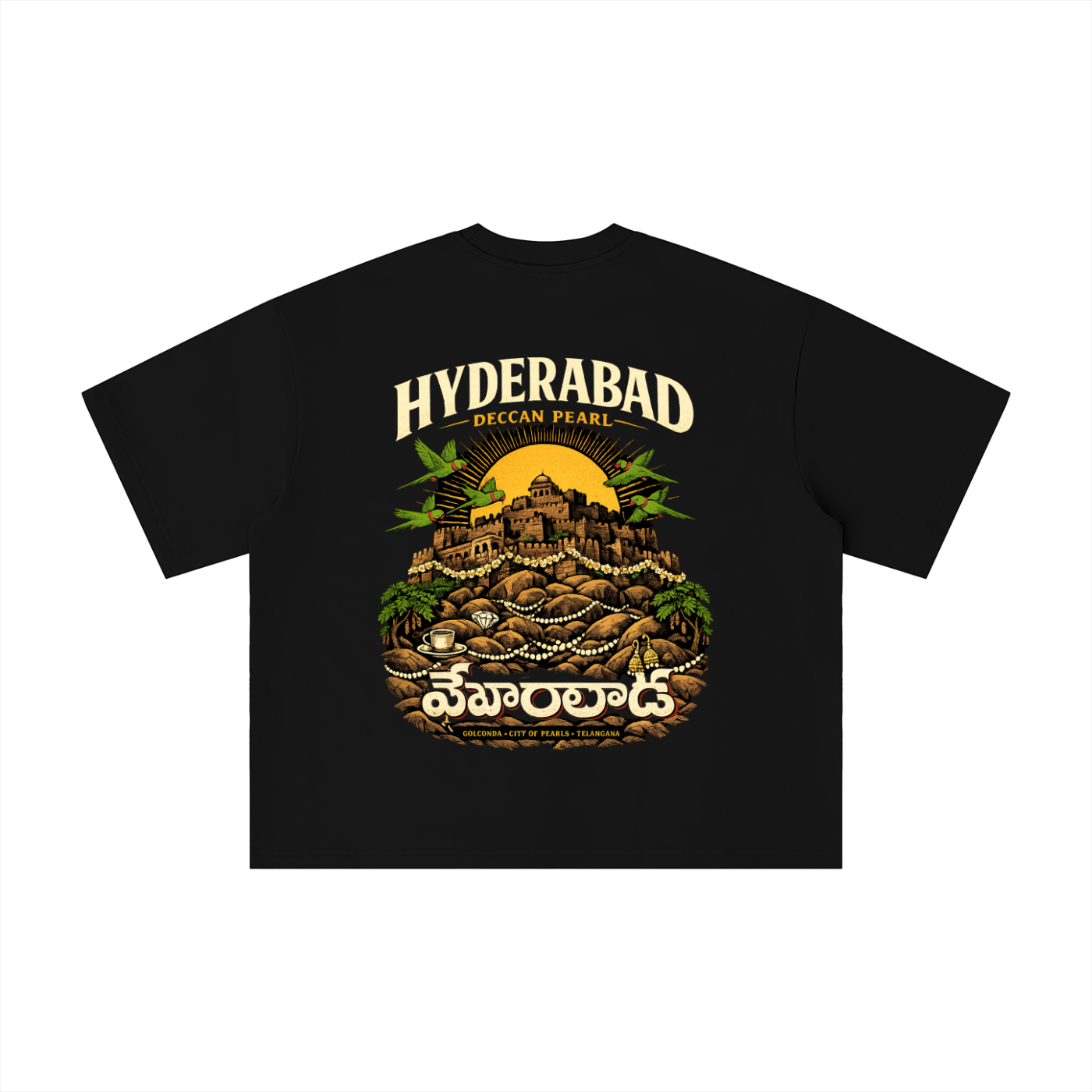Hyderabad Deccan Pearl Boxy Oversized Tee