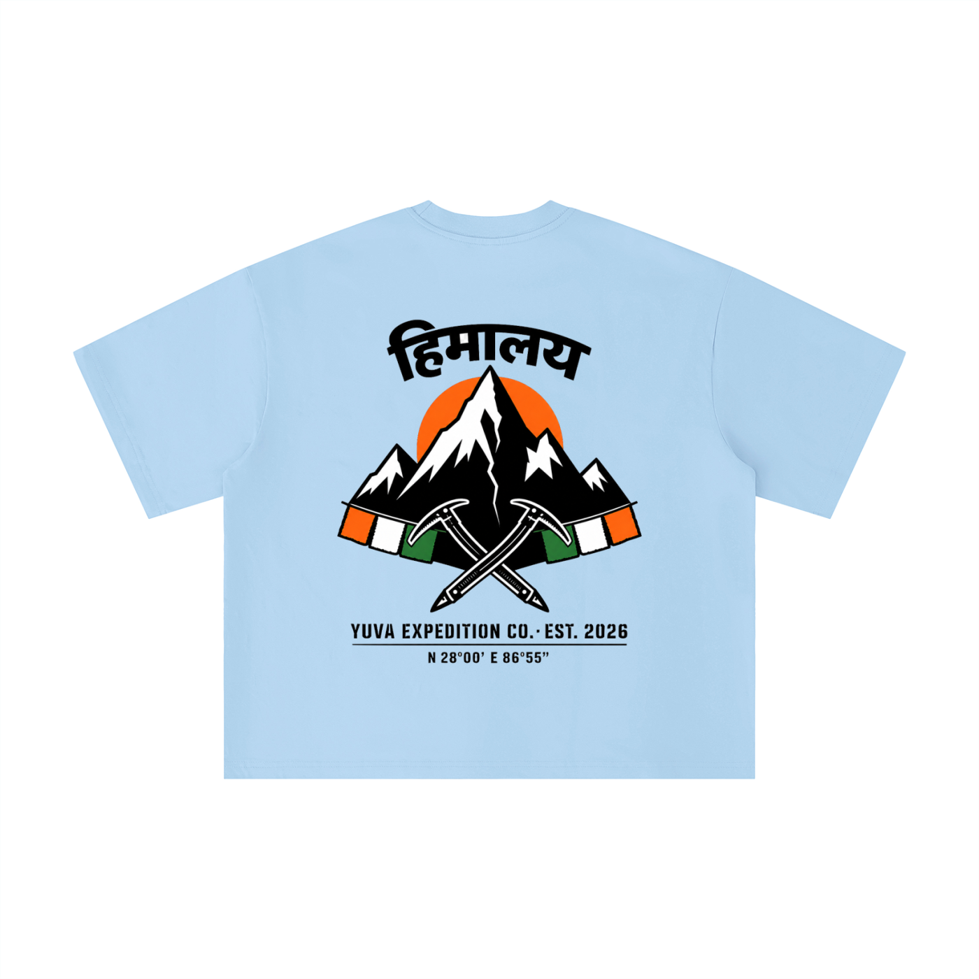 Himalaya Crest - Yuva Expedition Co Boxy Oversized Tee