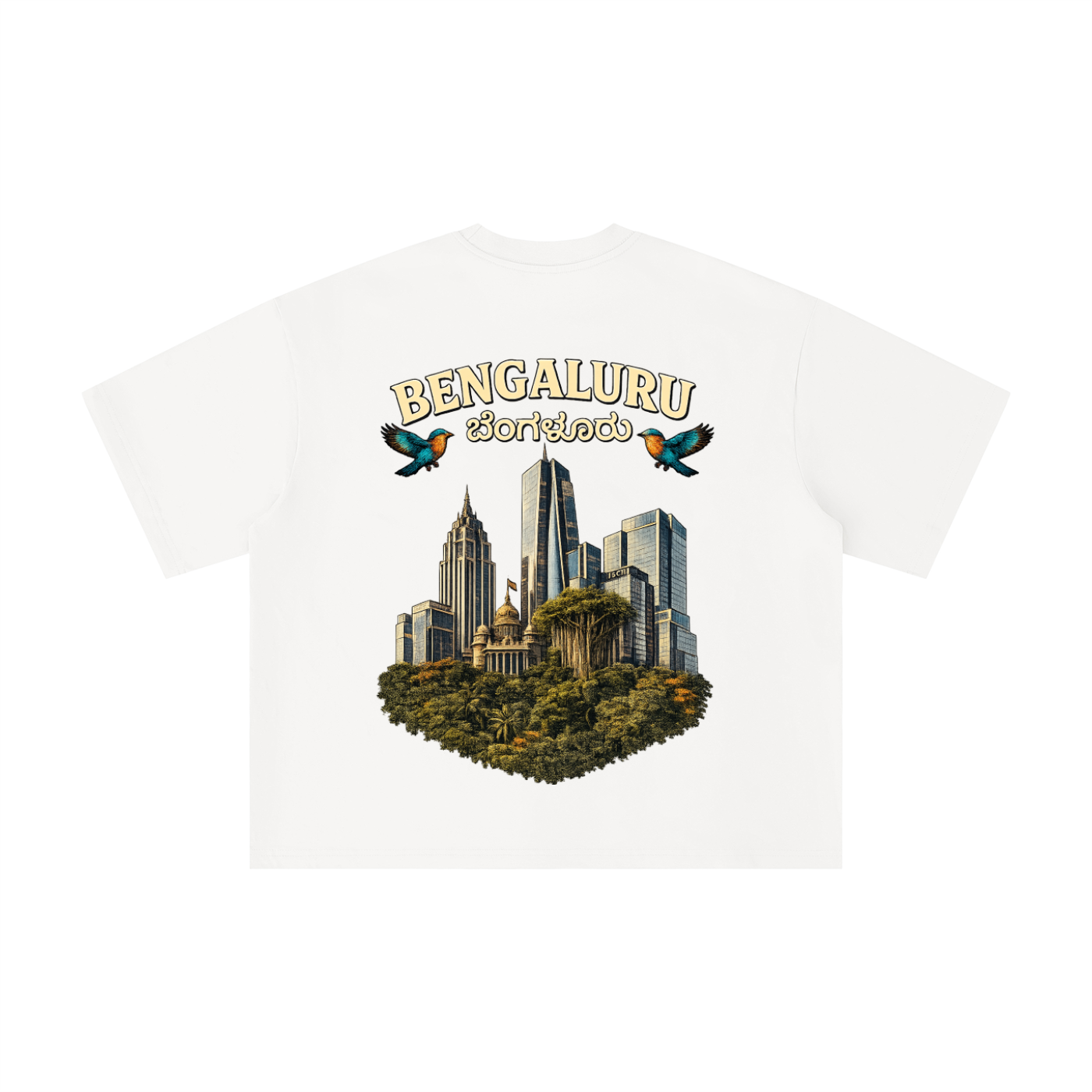 Bengaluru Skyline Boxy Oversized Tee