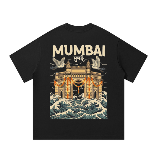 Indian streetwear,Mumbai Tee,Oversized Tee,Oversized Tshirt,y2k fashion,Unisex,Unisex tee,Aesthetic tee,Oversized fit,Streetwear tshirt