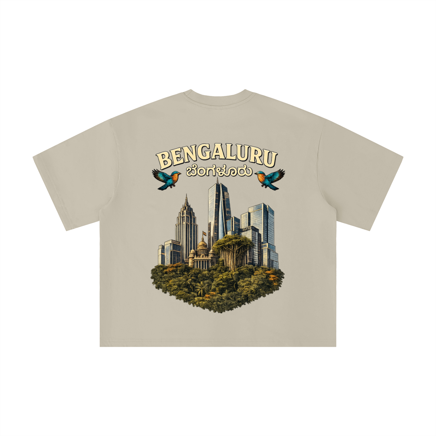 Bengaluru Skyline Boxy Oversized Tee