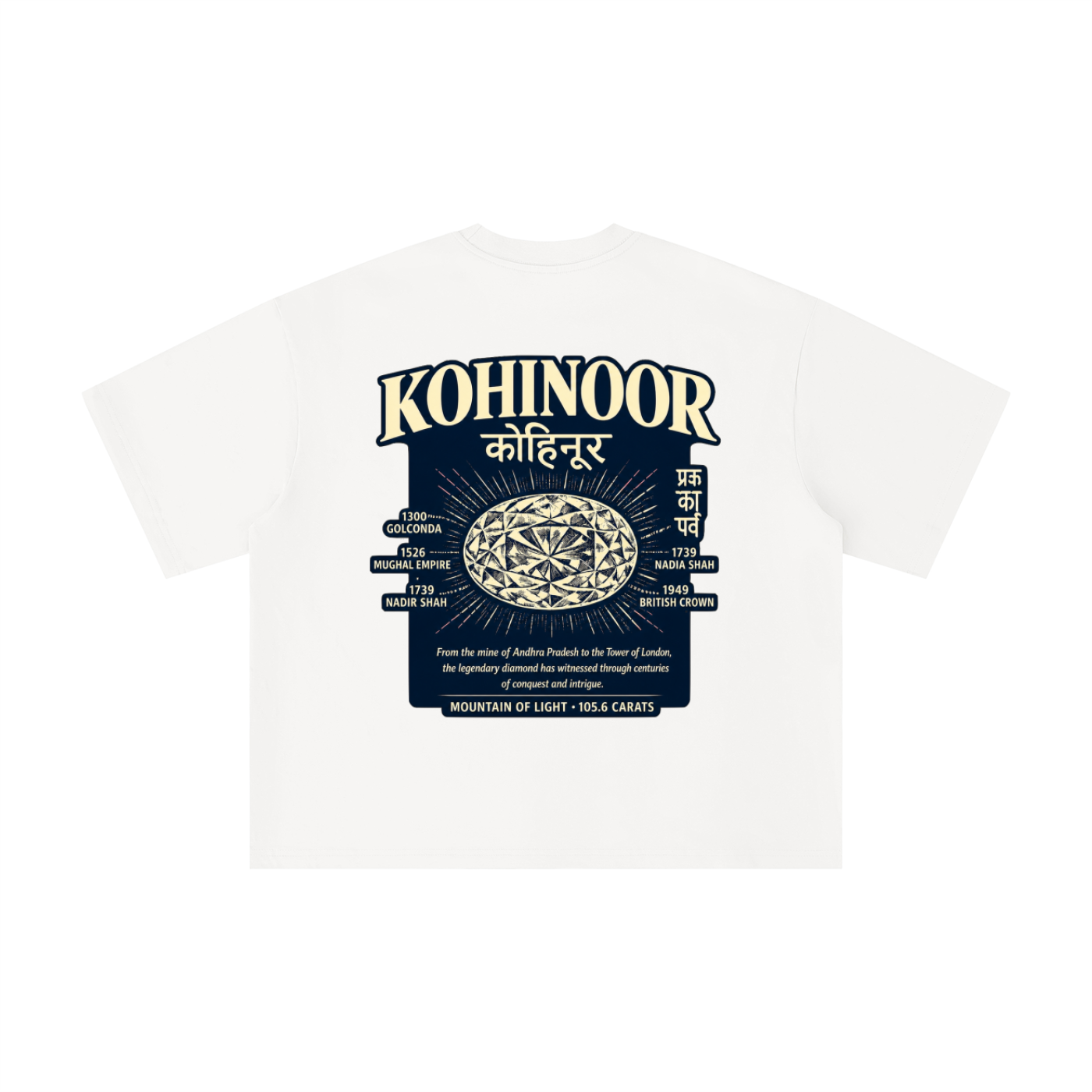KOHINOOR - Mountain of Light Boxy Oversized Tee